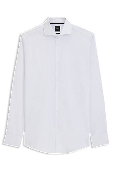 Košulja BOSS Slim-fit shirt in wrinkle-resistant Oxford cotton Bijela | 50545820