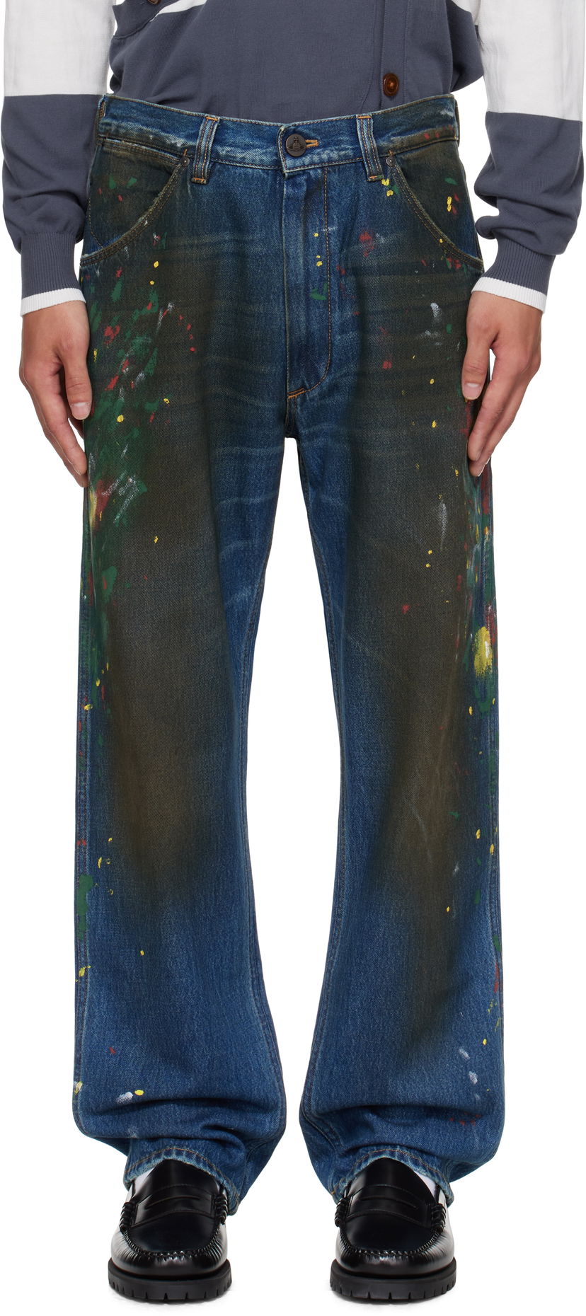 Jeans Vivienne Westwood Vivienne Westwood Ranch Paint Splatter Jeans Plava | 3902000N-W0161-