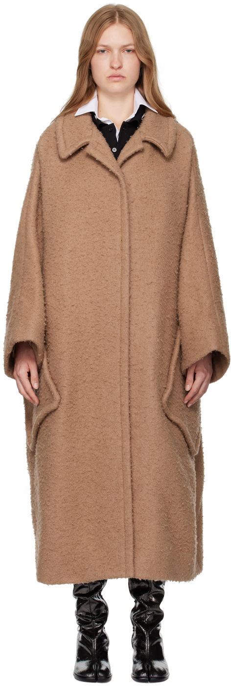 Kaputi Maison Margiela Wool Mohair Coat Smeđa | S51AA0353 S53497