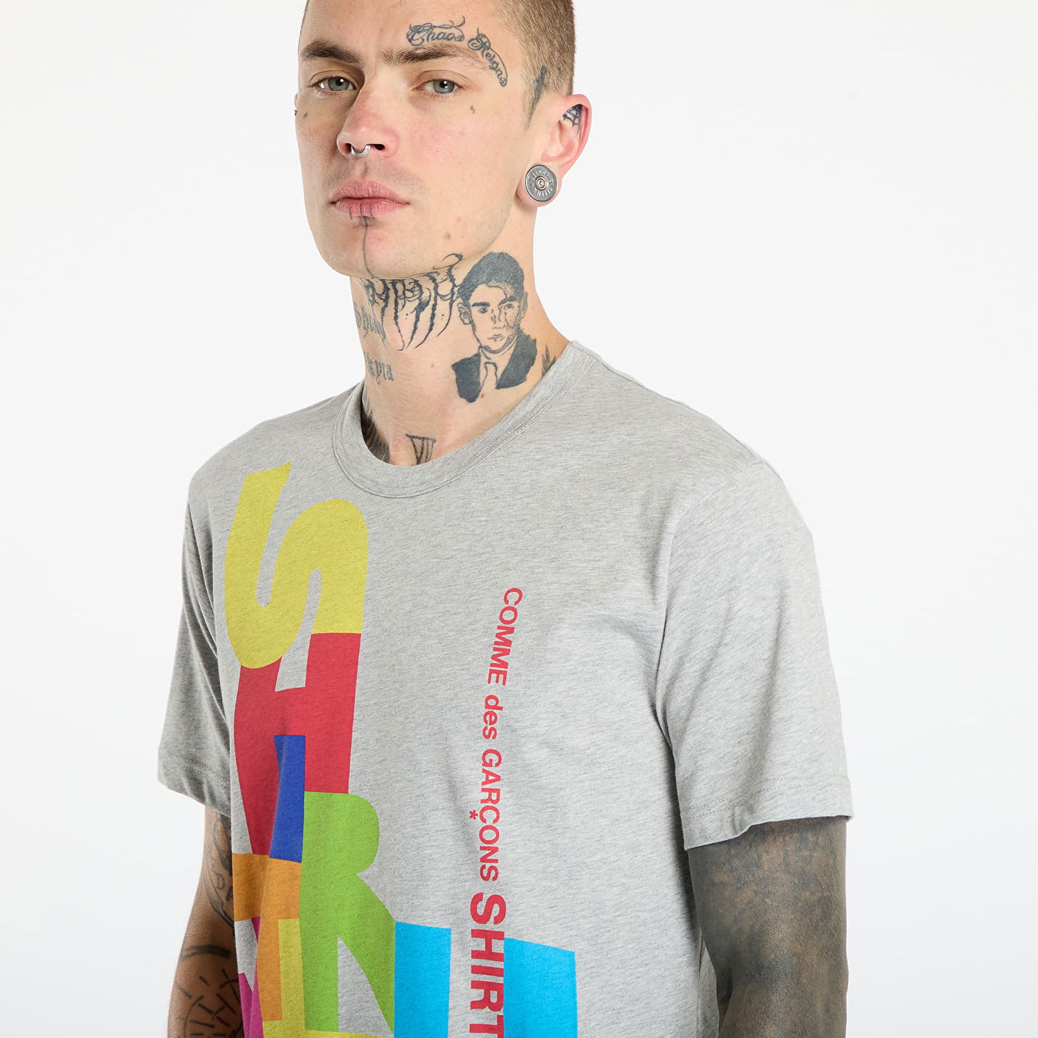 Majica kratkih rukava Comme des Garçons Comme des Garçons SHIRT T-Shirt With Graphic Print Siva | FP-T004-W25 Top Grey, 1