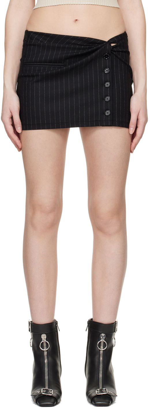 Suknja Courrèges Twist Snaps Miniskirt Crna | 124CJU140WO0092