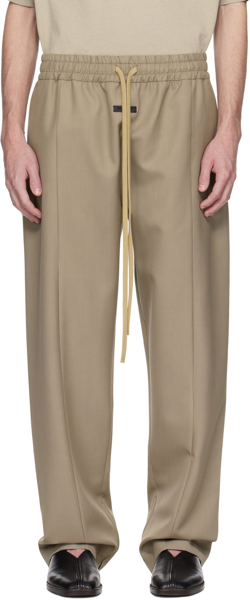 Hlače Fear of God Fear of God Wool Center Seam Track Pants Bež | FGE240-4041HTW