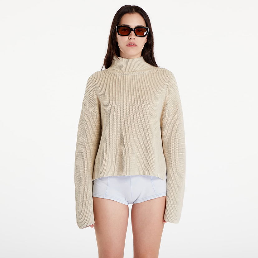Jeans CALVIN KLEIN Chunky Loose High Neck Sweater Pelican Bež | J20J224227 PD7