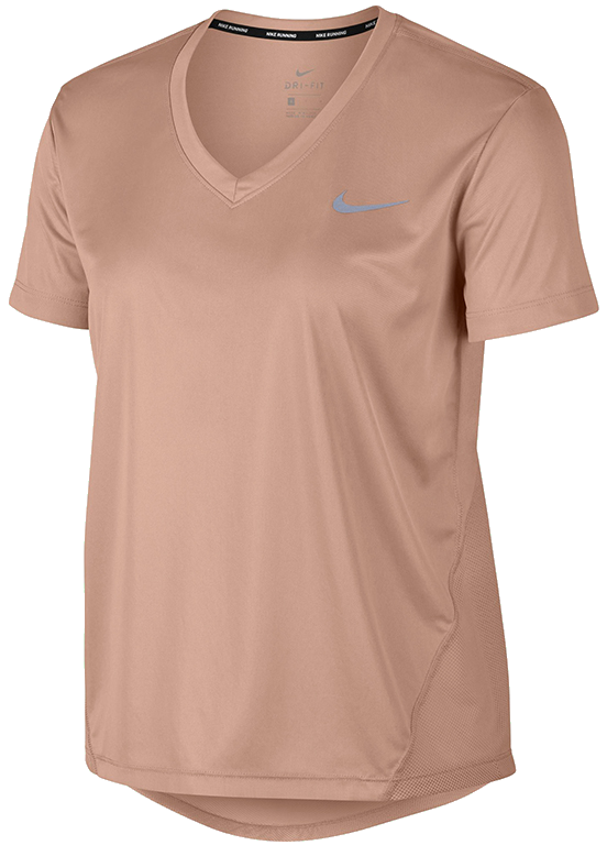 Majica kratkih rukava Nike Miler Dri-FIT Short Sleeve V-Neck Running T-Shirt with Mesh Panels Bež | at6756-605, 0
