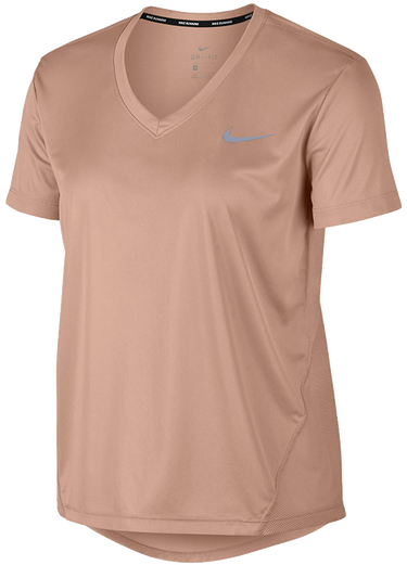 Majica kratkih rukava Nike Miler Dri-FIT Short Sleeve V-Neck Running T-Shirt with Mesh Panels Bež | at6756-605, 0