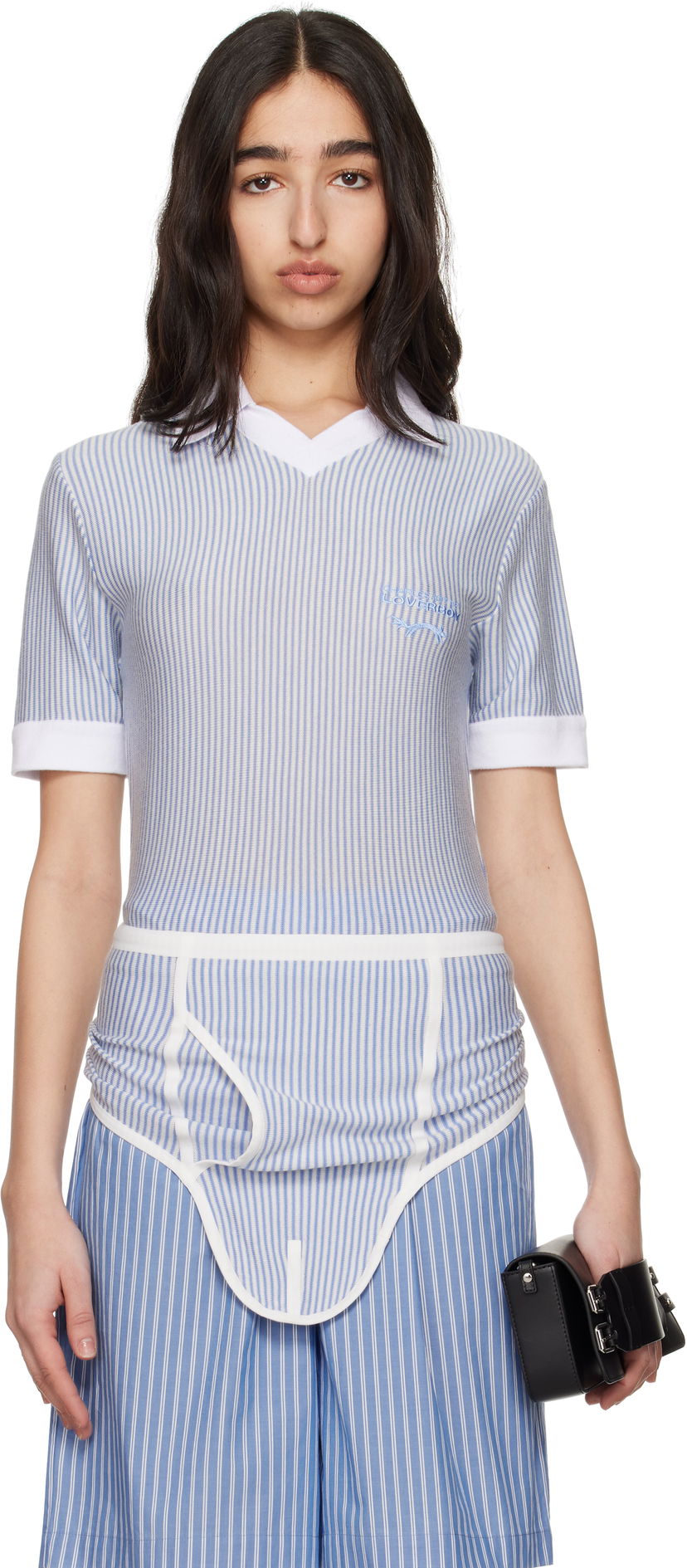 Polo majica Charles Jeffrey Loverboy Charles Jeffrey LOVERBOY Cheeky Onesie Bodysuit Plava | 54090302