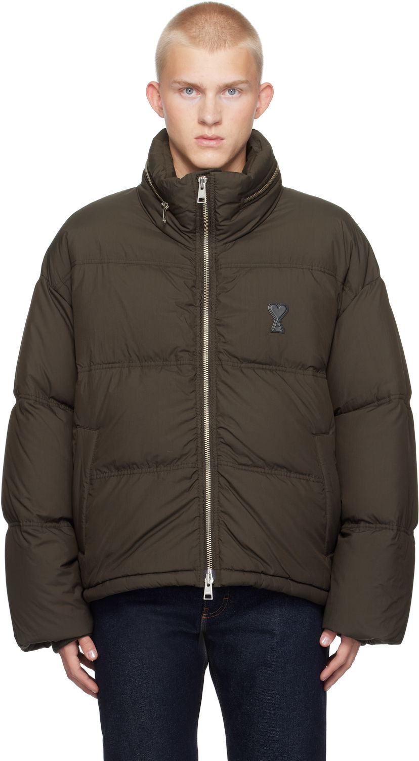 Pernata jakna AMI Down Jacket Smeđa | HJK403.PA0009