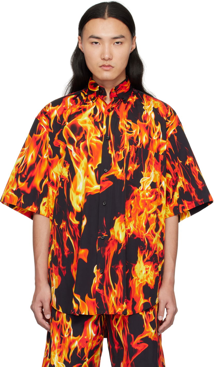 Košulja VETEMENTS Vetements Fire Print Short Sleeve Shirt Višebojno | UA66SH430X