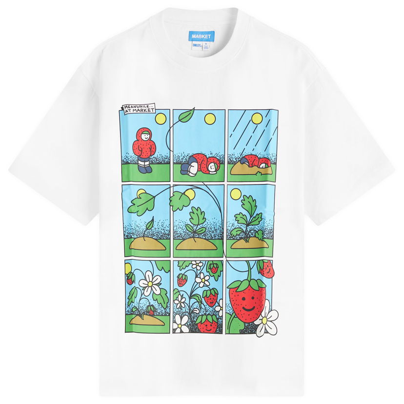 Majica kratkih rukava MARKET Abundance Comic Graphic Tee Bijela | 399002183-WHT