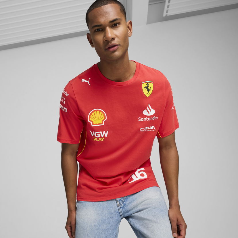 Majica kratkih rukava Puma Scuderia Ferrari Leclerc T-Shirt Crvena | 763605_01