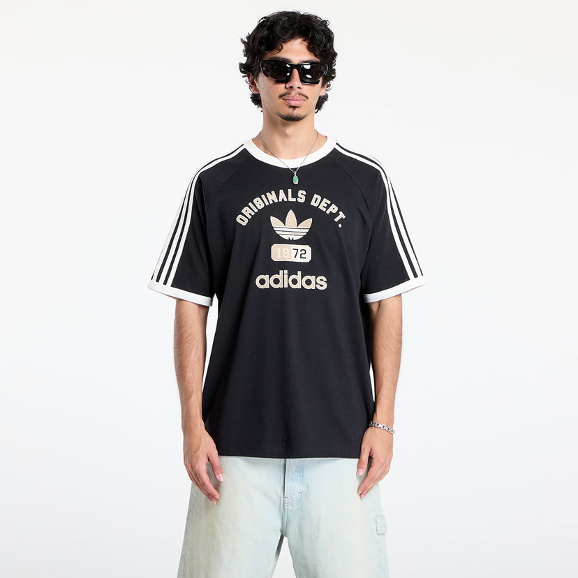 Majica kratkih rukava adidas Originals 3-Stripes Originals Dept. Graphic Tee Crna | KD6265