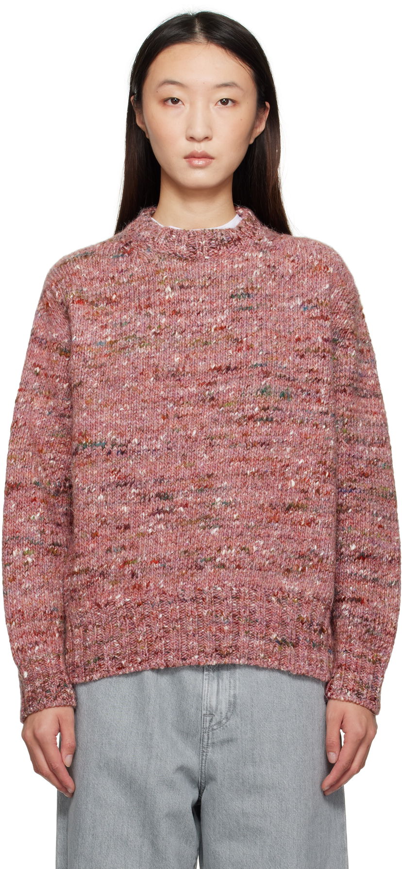 Džemper Róhe Róhe Melange Crewneck Sweater Ružičasta | 416-23-330
