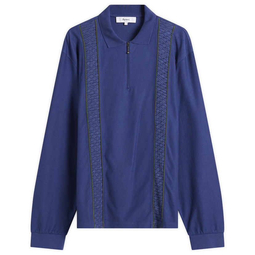Polo majica Palmes Lace Long Sleeve Zip Polo Tamnoplava | P15-0033-677