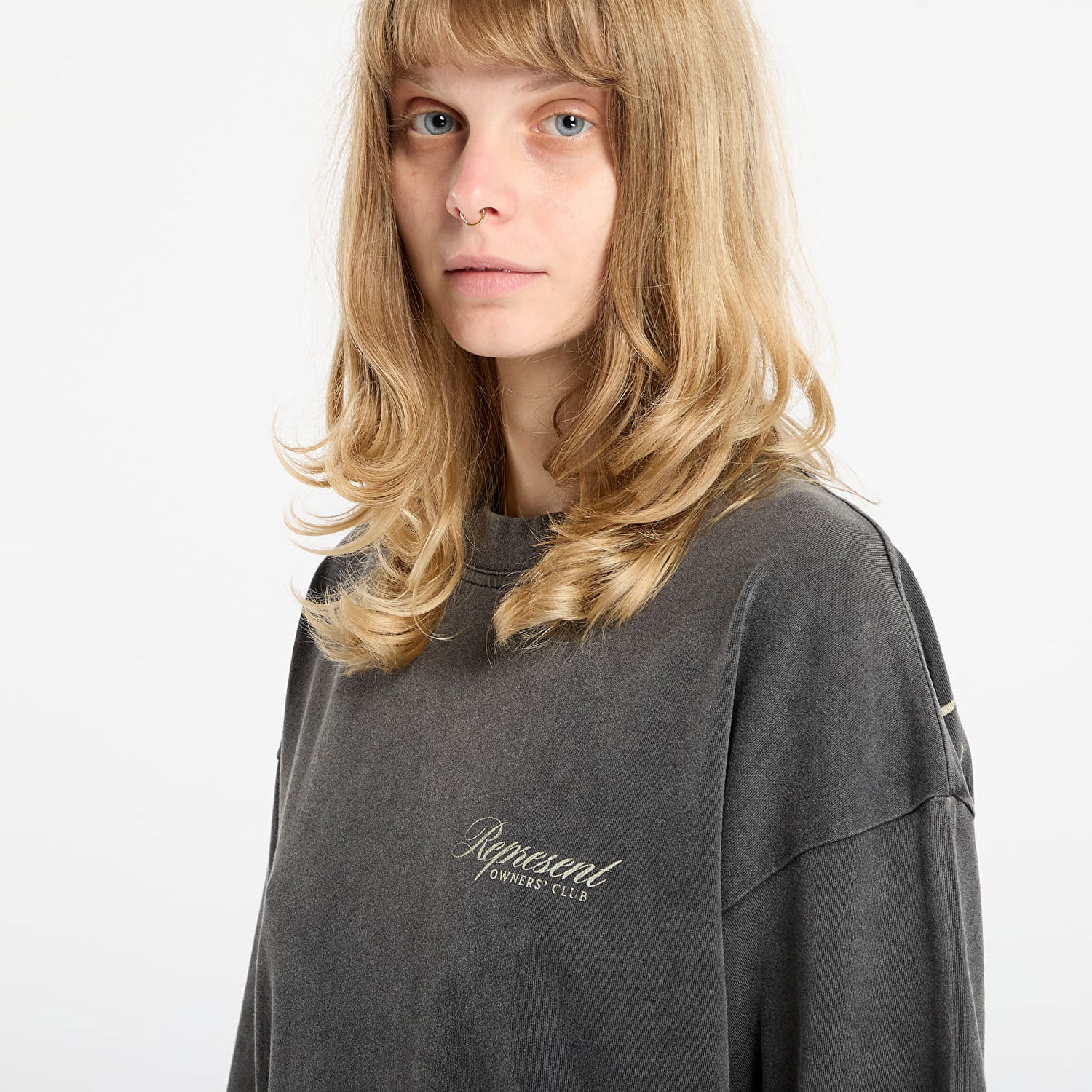 Majica kratkih rukava Represent Clo Owners Club Script T-Shirt Siva | OCM41201-47, 1