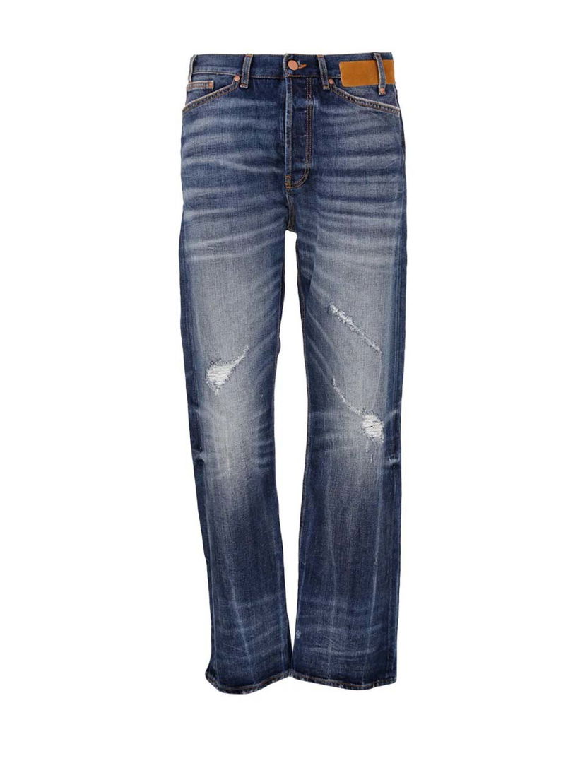 Jeans Palm Angels Straight Fit Jeans Plava | PMYA030S22DEN0014560
