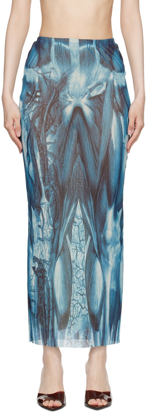 Suknja Jean Paul Gaultier Gaultier 'The Écorché' Maxi Skirt Plava | 24/30-F-JU124-T554-505601