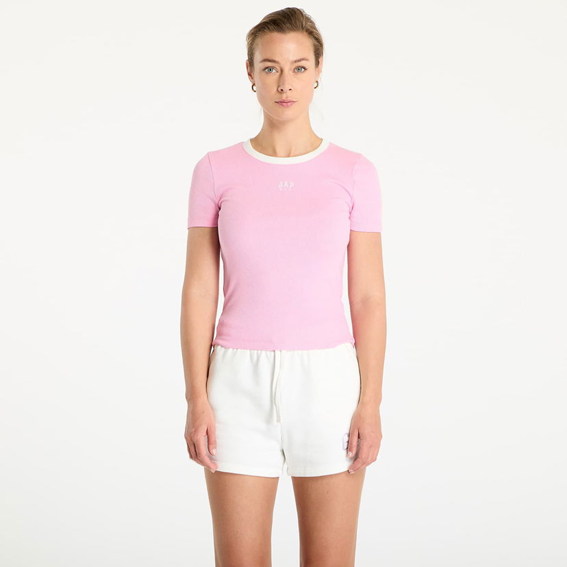 Majica kratkih rukava GAP GAP Cropped Logo T-Shirt Ružičasta | 637782-05