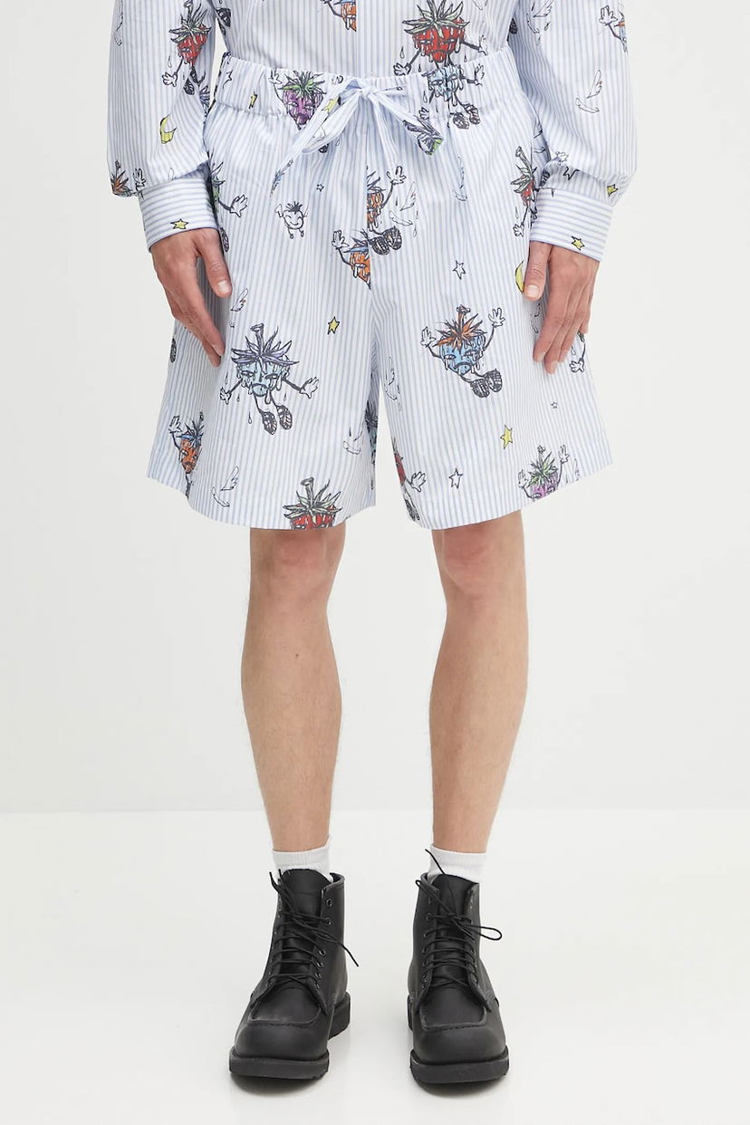 Kratke hlače Sky High Farm Sky High Farm Strawbabies Shorts Plava | SHF07P012