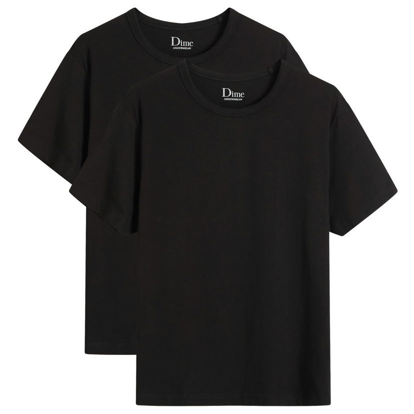 Majica kratkih rukava Dime Dime Classic 2 Pack T-Shirts, Size Large Crna | DIMESU2535-BLK