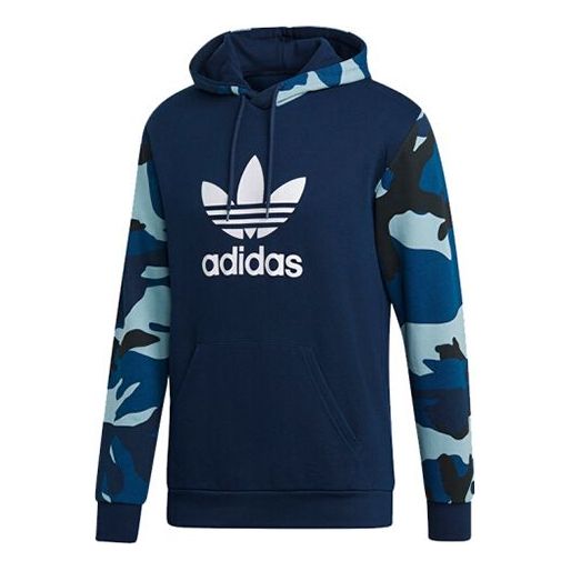 Dukserice adidas Originals adidas Originals Camo Print Hoodie Plava | DV2064