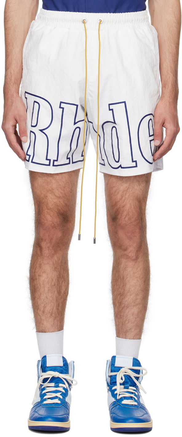 Kratke hlače Rhude Drawstring Shorts Bijela | RHPS24SH05005302