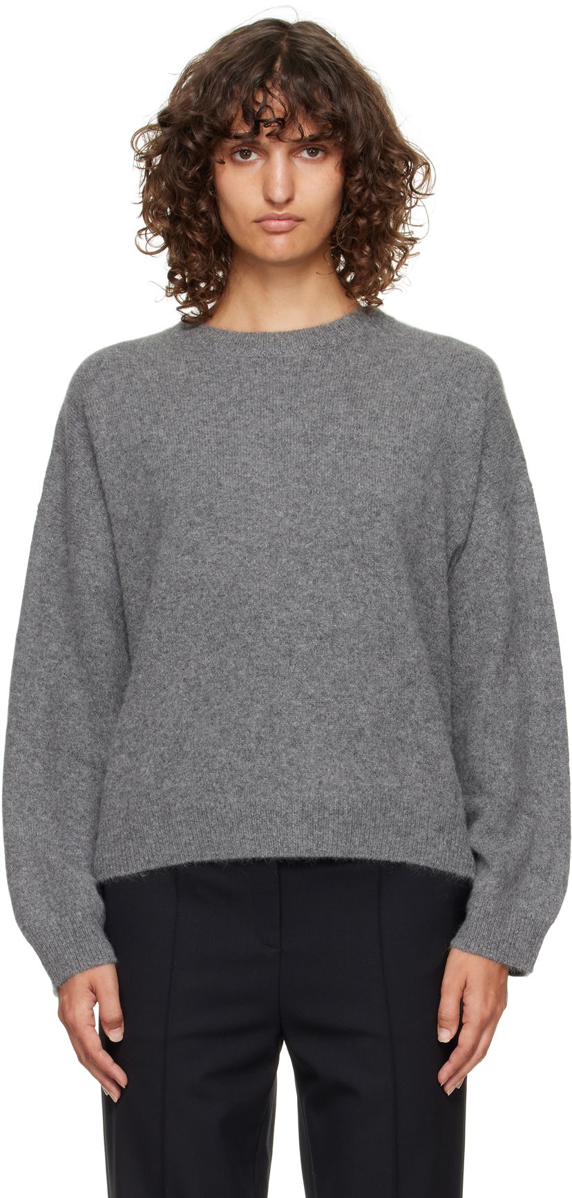Džemper Loulou de Saison Loulou de Saison Tristan Yak Blend Sweater Siva | TRISTAN
