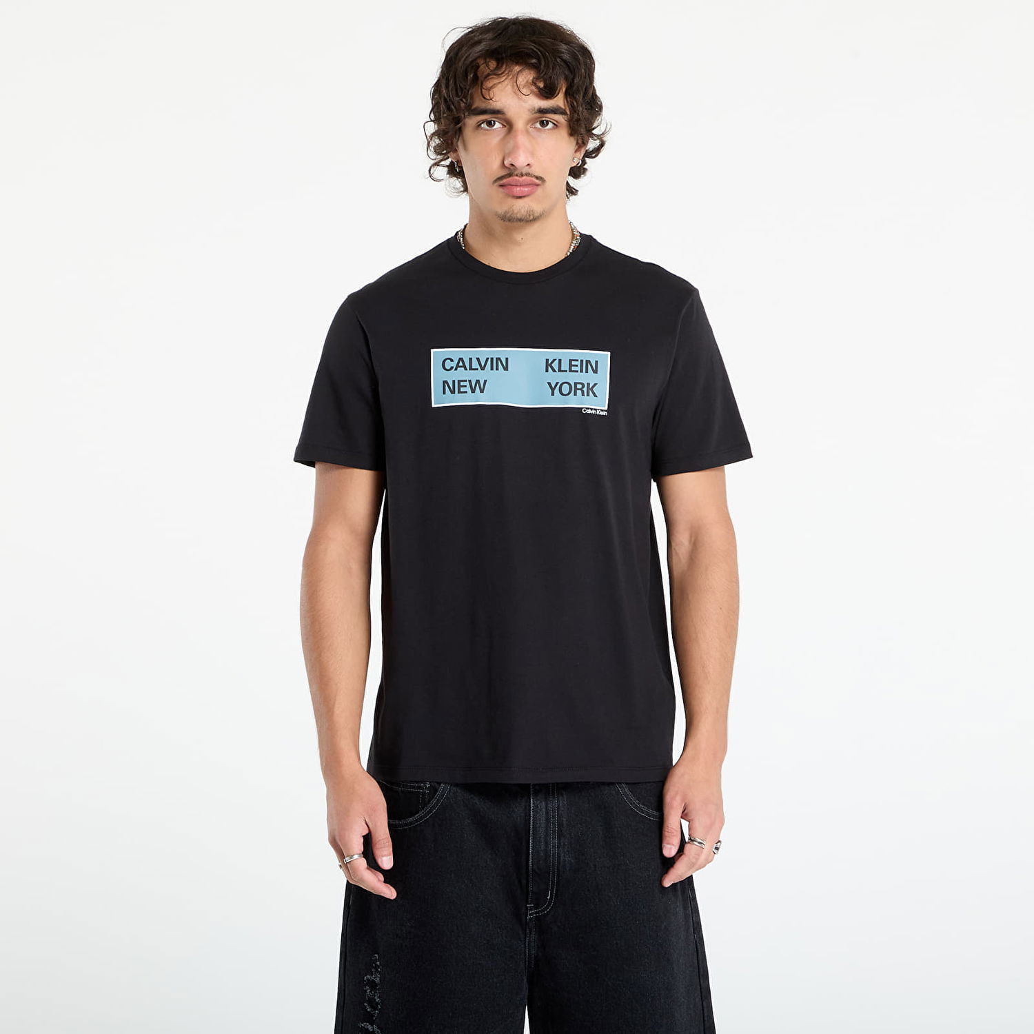 Majica kratkih rukava CALVIN KLEIN Calvin Klein Jeans SS CK NY Box Graphic Tee Crna | LV04RD816G UB1, 0