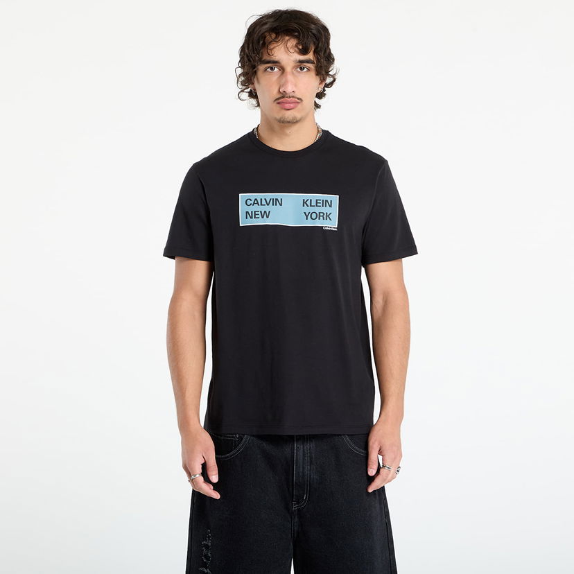 Majica kratkih rukava CALVIN KLEIN Calvin Klein Jeans SS CK NY Box Graphic Tee Crna | LV04RD816G UB1