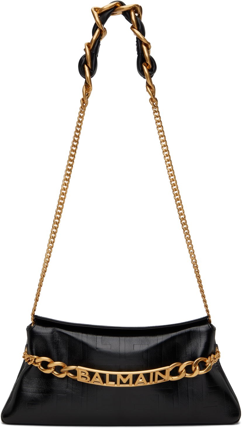 Ručna torbica Balmain Balmain 1945 Soft Clutch Crna | EN1LQ955LETF
