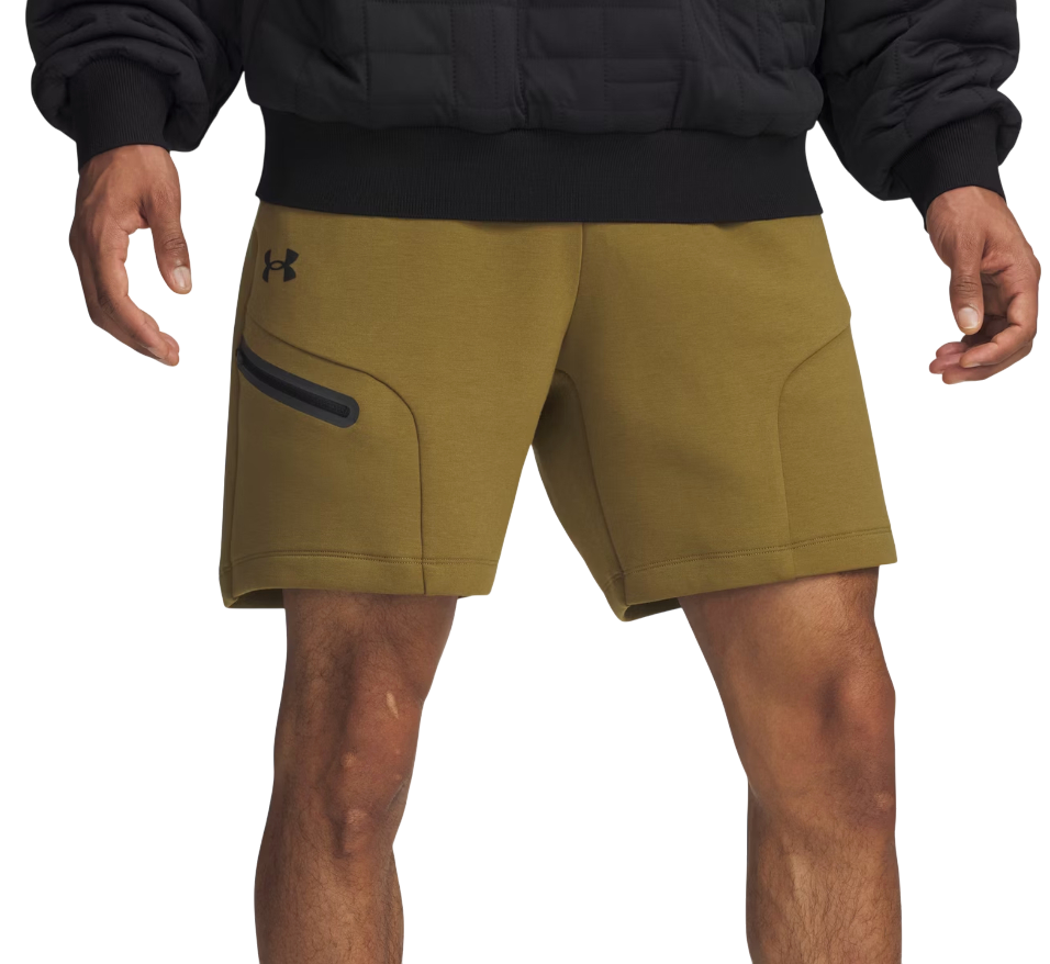 Kratke hlače Under Armour Unstoppable Fleece Shorts with Zippered Pocket Zelena | 1379809-320, 0