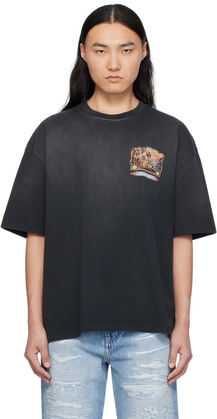 Majica kratkih rukava AMIRI AMIRI 'Amiri Jazz Hideaway' Graphic T-Shirt Crna | AMJYTE1165