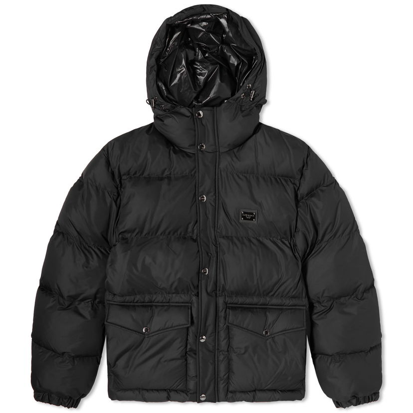 Pernata jakna Dolce & Gabbana Plate Covertible Down Jacket Gilet Black Crna | G9AOKTGG781-N0000