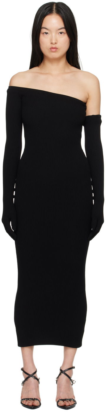 Haljina Jean Paul Gaultier Jean Paul Gaultier Asymmetric Neck Maxi Dress Crna | 24/25-F-RO164-M070-00