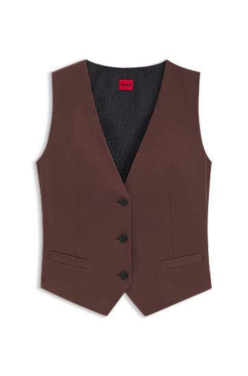 Prsluk BOSS Stretch Waistcoat Smeđa | 50545278