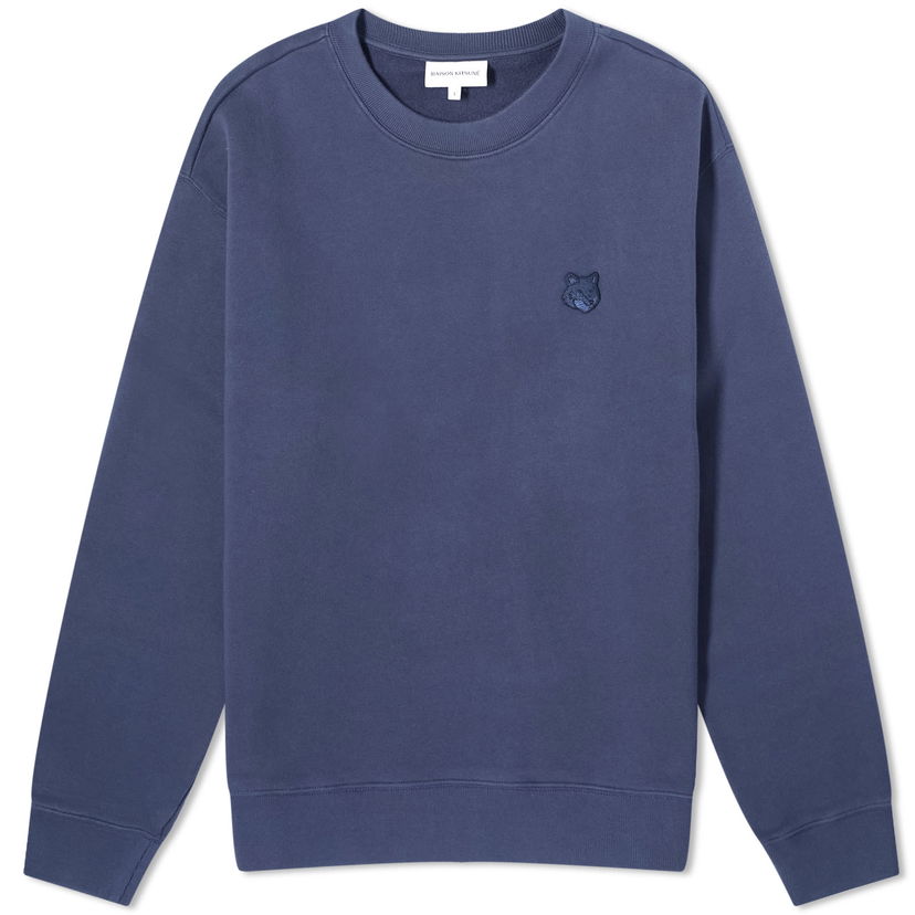 Džemper MAISON KITSUNÉ Patch Comfort Crew Sweat Tamnoplava | MM00316KM0307-P476