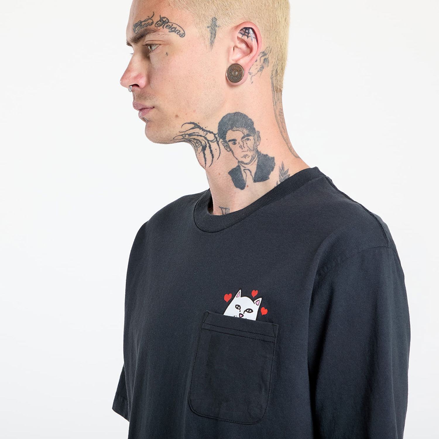 Majica kratkih rukava RIPNDIP RIPNDIP Nermal Loves Pocket T-Shirt Crna | RNDSUM25155, 1