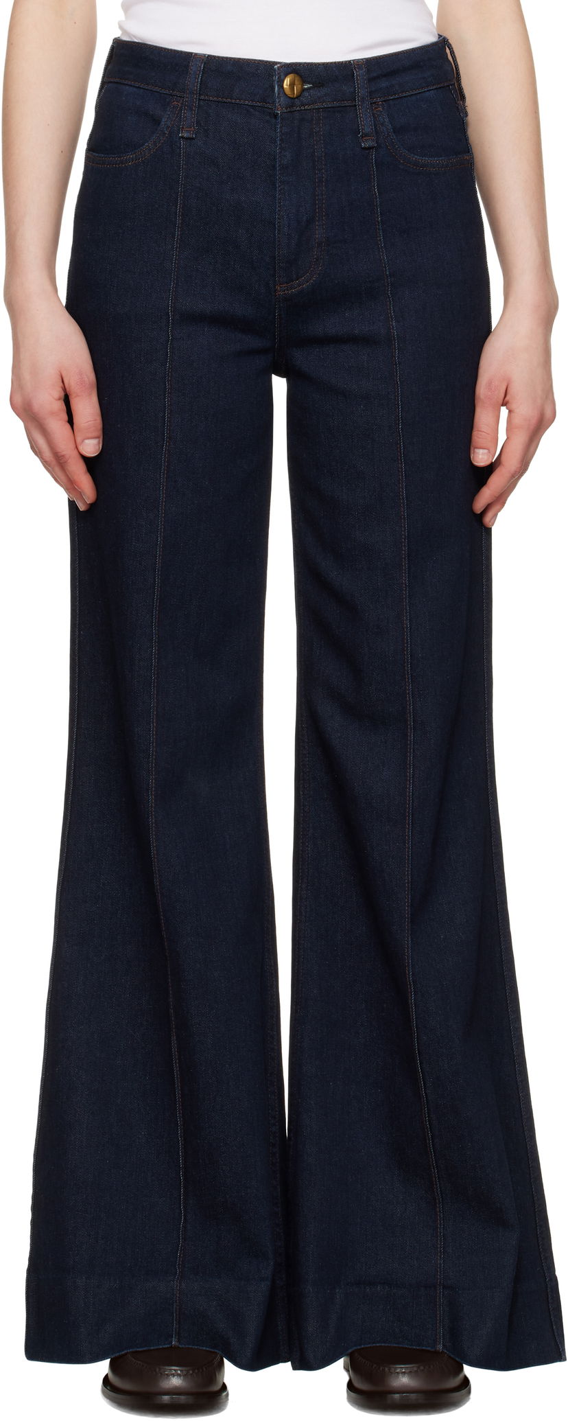 Jeans rag & bone rag & bone Skylar High-Rise Wide Leg Jeans Plava | WDD25S3008VSRI