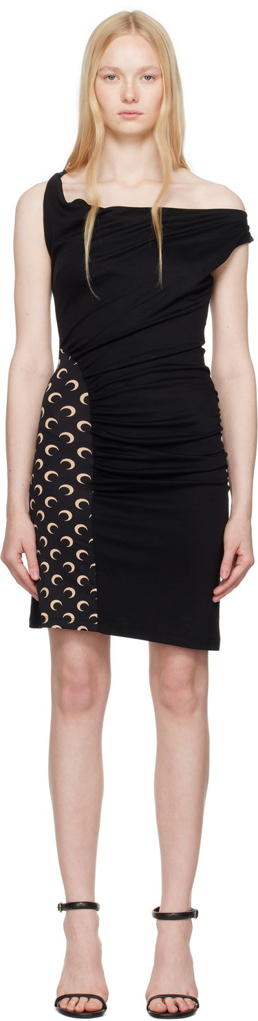 Haljina Marine Serre Marine Serre Draped Jersey Minidress Crna | WDR349A CJER0077, 0