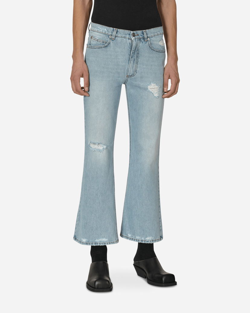 Jeans ERL Distressed Flare Denim Pants Plava | ERL05P003 1