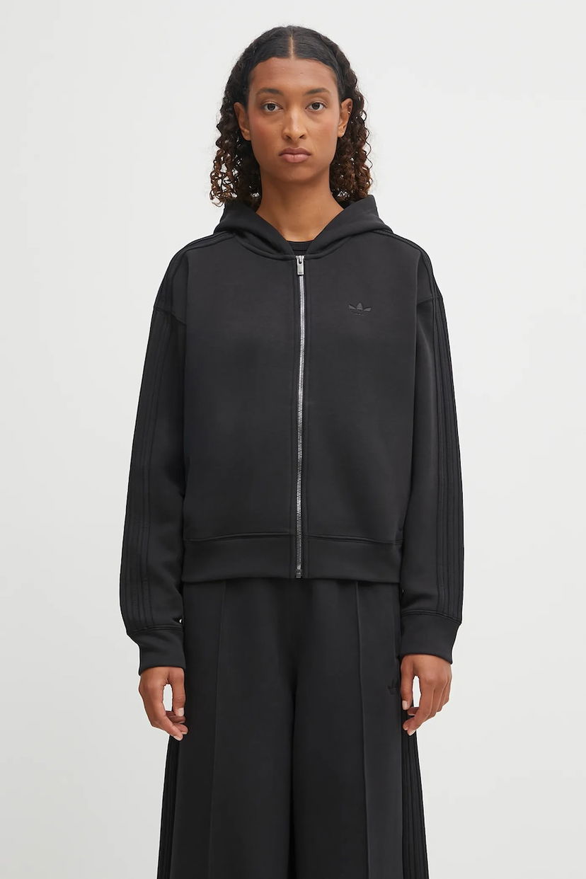 Dukserice adidas Originals adidas Originals Spacer 3S Full-Zip Hoodie Crna | JY2619