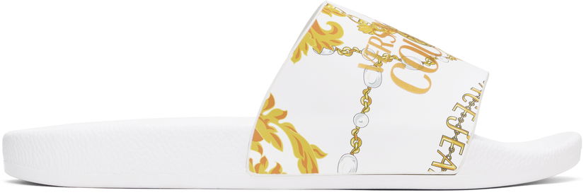 Tenisice i cipele Versace Chain Couture Pool Slides Bijela | E77YA3SQ4_EZS834
