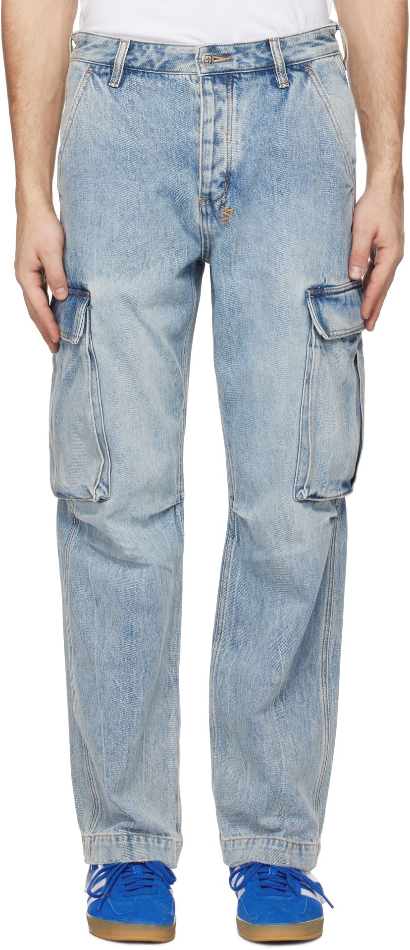 Cargo hlače Ksubi Ksubi Riot Rekon Denim Cargo Pants Plava | MPS25PA008