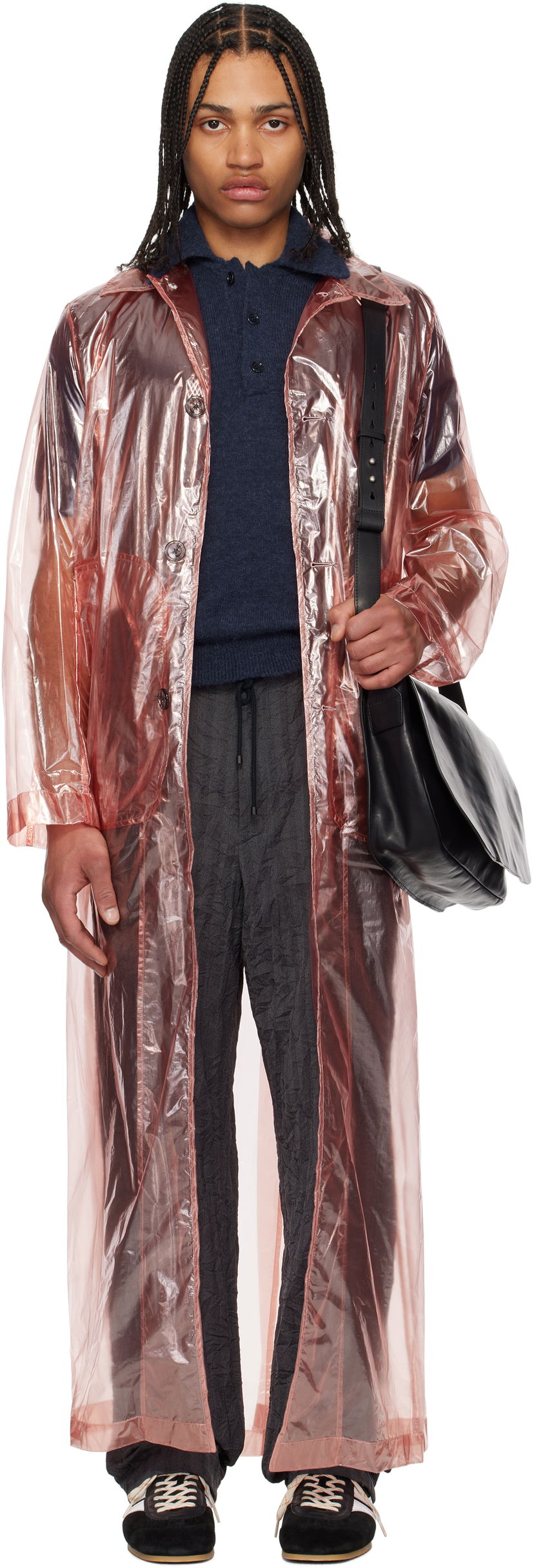 Kabanica Dries Van Noten Dries Van Noten Loose Fit Mac Coat Ružičasta | 251-020214-1258
