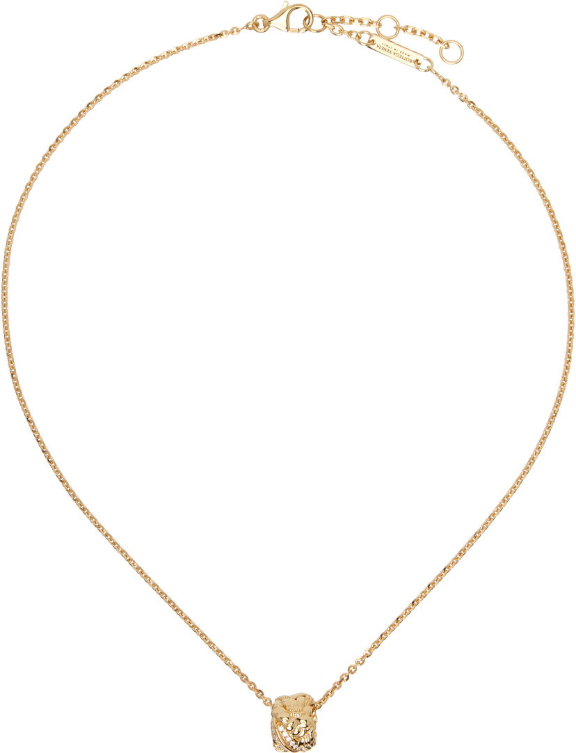 Ogrlica Bottega Veneta Bottega Veneta Intreccio Gold-Tone Pendant Necklace Žuta | 838173 VBOB6