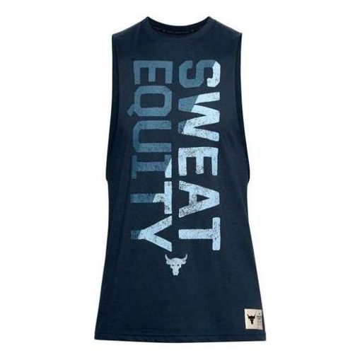 Majica bez rukava Under Armour Project Rock Graphic Training Tank Top Tamnoplava | 1357185-408, 0