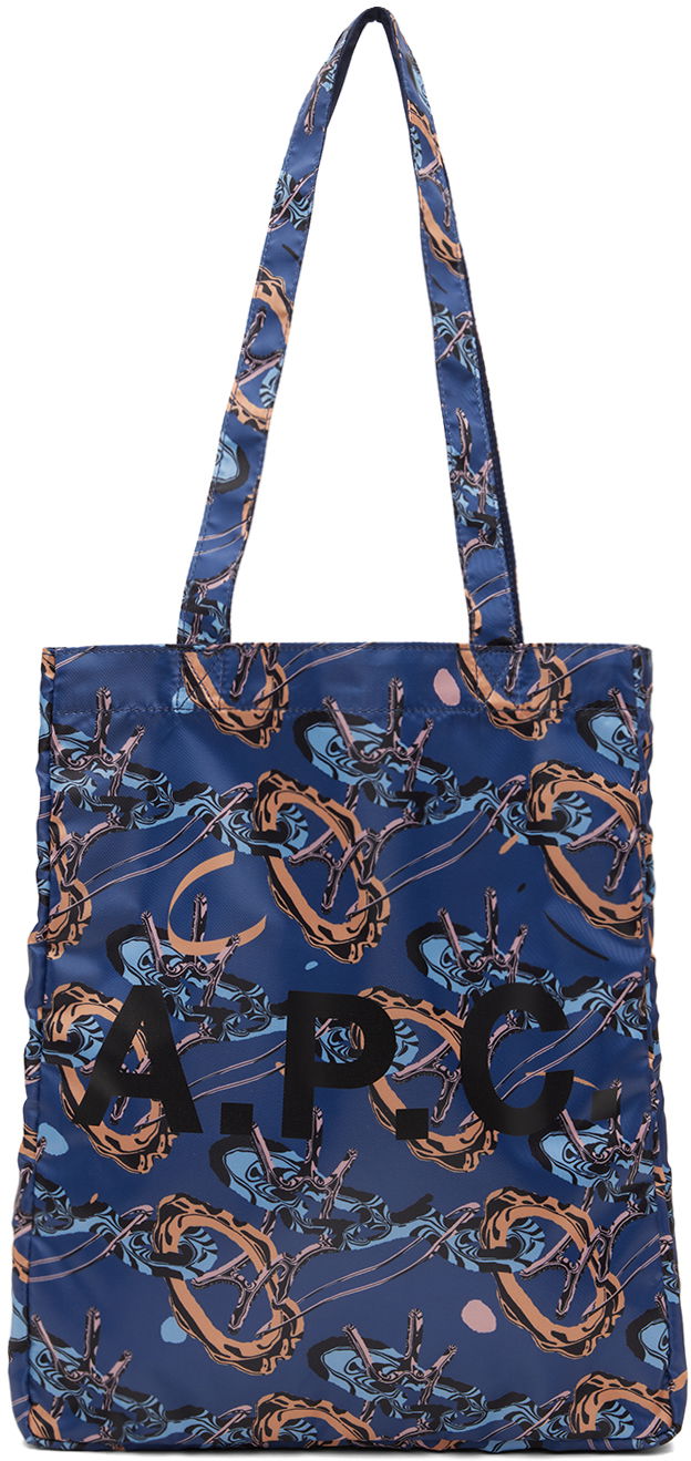 Tote bag A.P.C. Brain Dead x Lou Reversible Tote Bag Tamnoplava | PSAJG-M61892