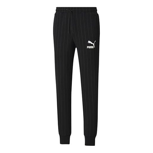 Trenirka Puma Pinstripe Fleece Lined Pants Crna | 530178-01