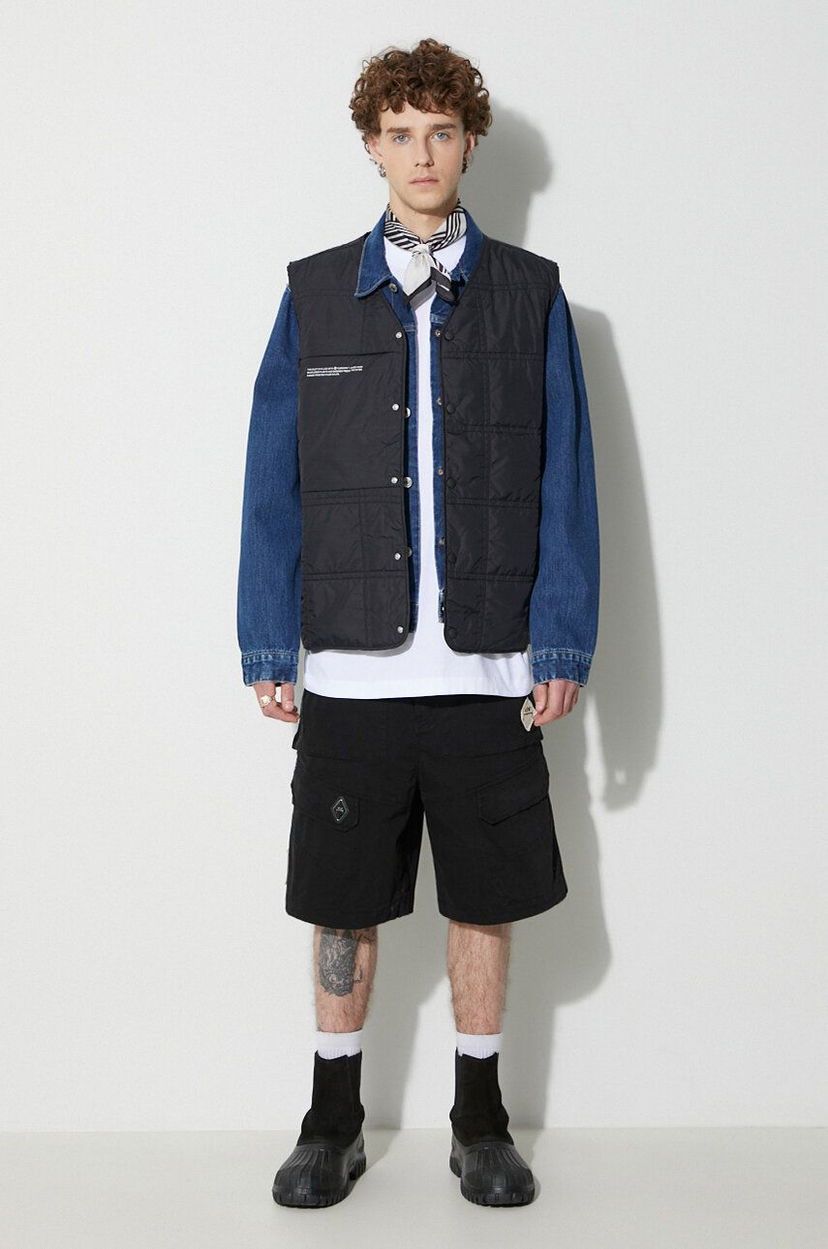 Prsluk PANGAIA Pangaia Quilted Vest Crna | 10000530