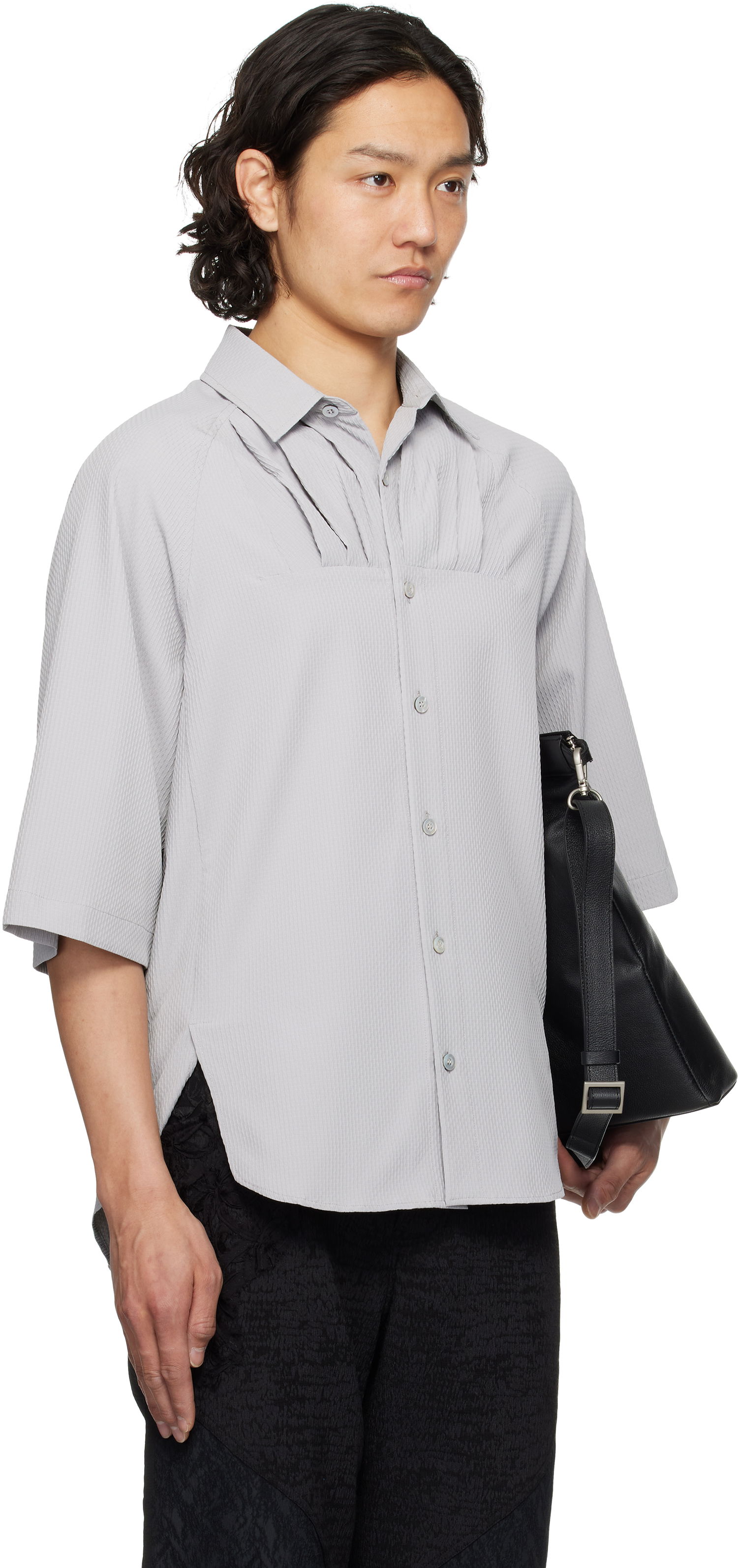 Košulja ADER ERROR ADER error Product. 53 Pleated Shirt Siva | BO01SSSH0201GR, 1