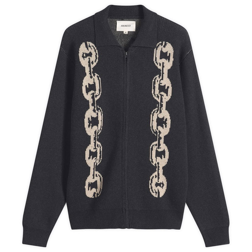 Džemper Heresy Chain Zip Knit Shirt Crna | HAW25-KW06